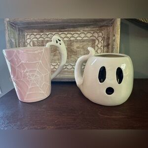 PINK Spiderweb Mug and Ghost mug set!